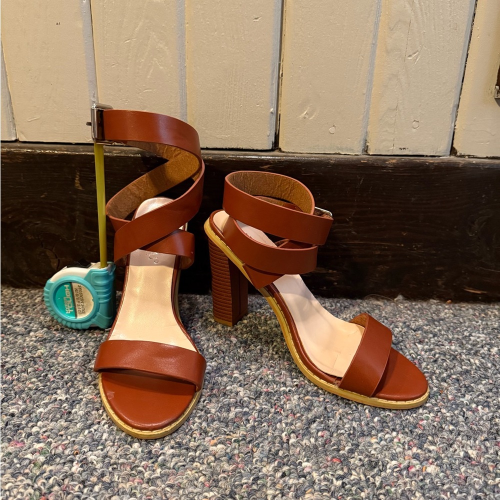 LALA IKAI Brown Strappy Heels - Picture 3 of 6